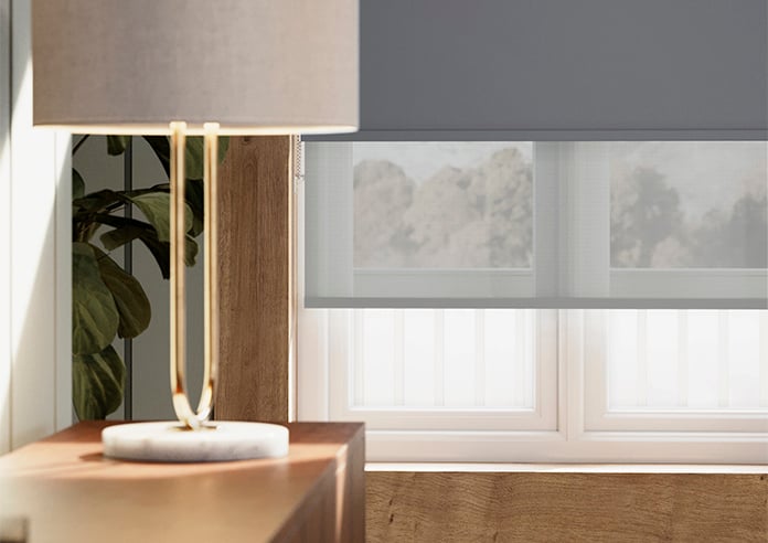 Rimini (Blackout), Storm Cloud & Optima Alto - Double Roller Blind - Image 5